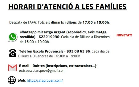 Contacte extraescolars